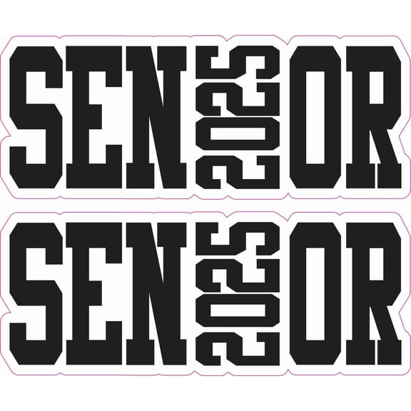StickerTalk Senior 2025 Stickers, 5 inches x 2 inches