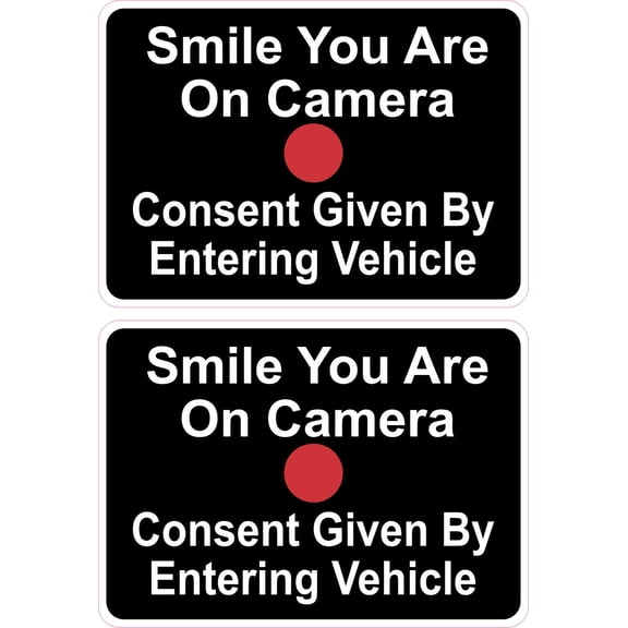 StickerTalk Smile You Are on Camera Vinyl Stickers, 1 sheet of 2 stickers, 3.5 inches x 2.5 inches each