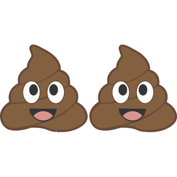 StickerTalk Smiling Face Poop Emoji Vinyl Stickers, 3 inches x 3 inches