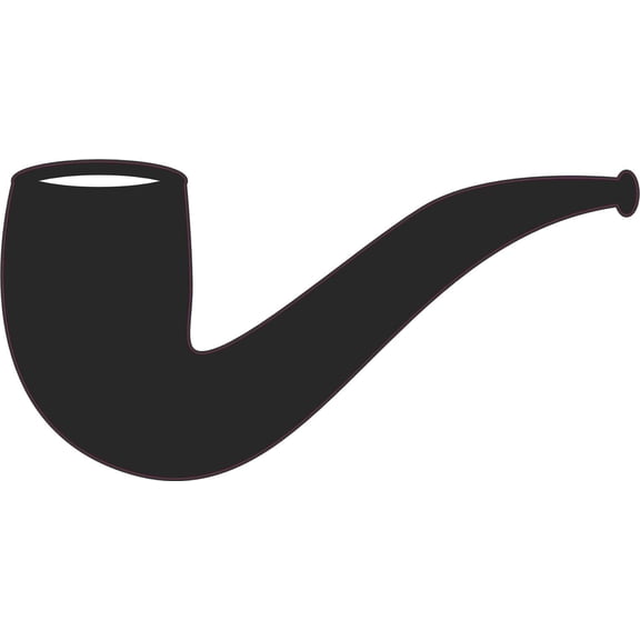 StickerTalk Smoking Pipe Vinyl Sticker, 5 inches x 2.5 inches