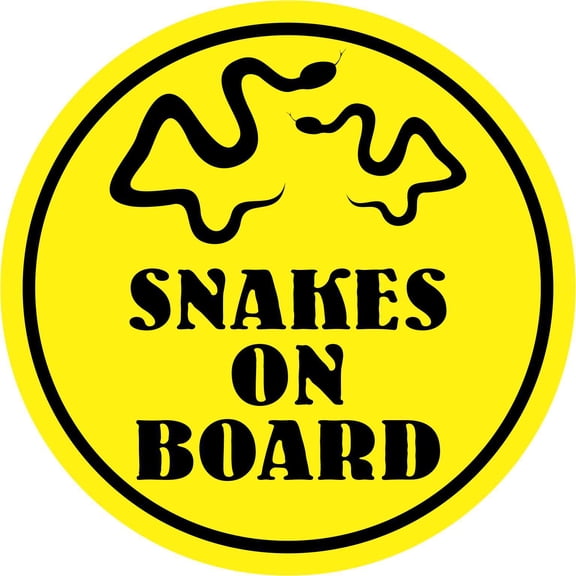 StickerTalk Snakes on Board Vinyl Sticker, 5 inches x 5 inches