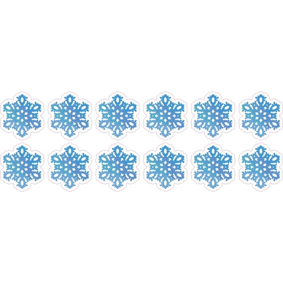 StickerTalk Snowflake Vinyl Stickers, 0.9 inches x 1 inches