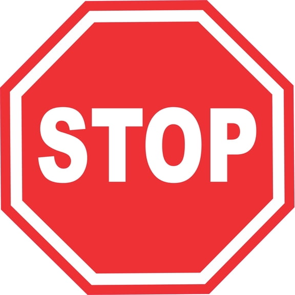 StickerTalk Stop Sign Vinyl Sticker, 8 inches x 8 inches