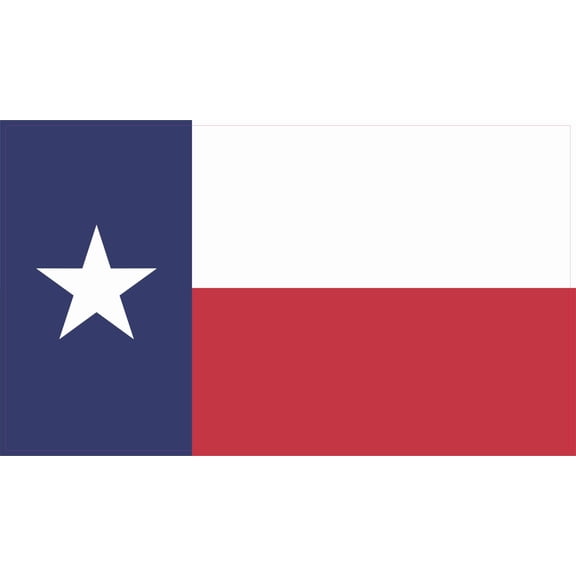 StickerTalk Texas State Flag Vinyl Sticker, 12 inches by 7 inches