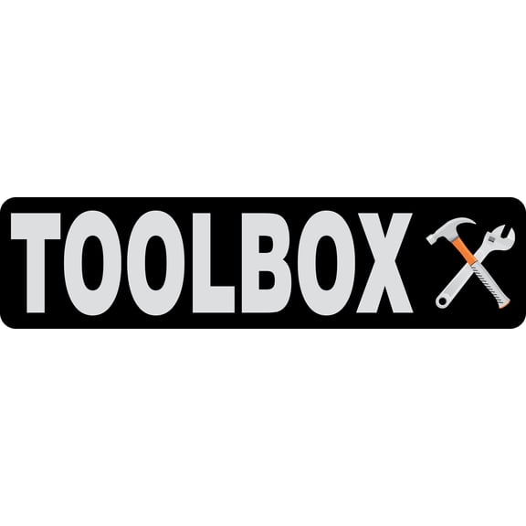 StickerTalk Toolbox Vinyl Sticker, 8 inches x 2 inches