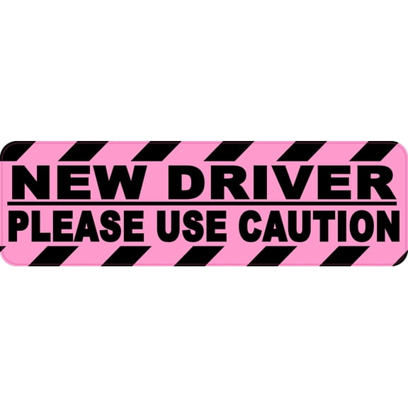 StickerTalk Use Caution New Driver Magnet, 10 inches x 3 inches