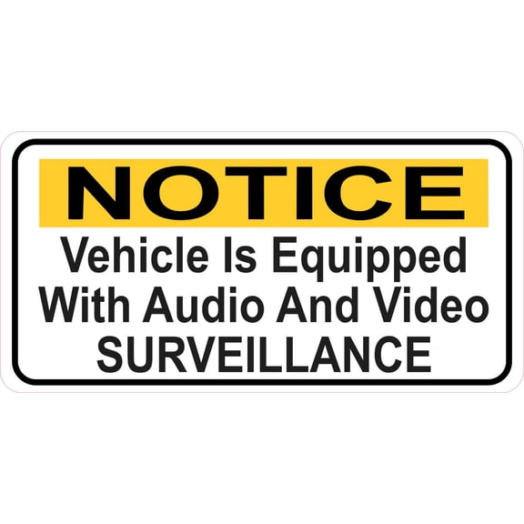 StickerTalk Vehicle Audio and Video Surveillance Vinyl Sticker,