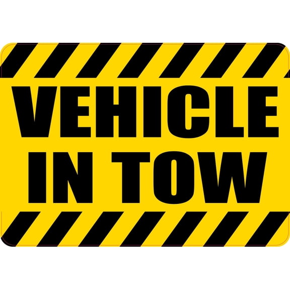 StickerTalk Vehicle in Tow Vinyl Sticker, 10 inches x 7 inches