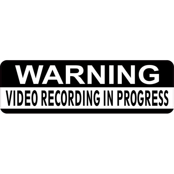 StickerTalk Video Recording in Progress Vinyl Sticker, 10 inches