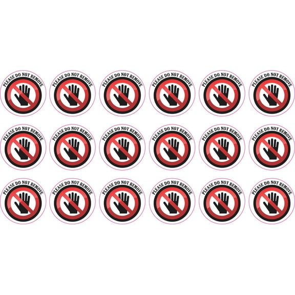 StickerTalk White Background Please Do Not Remove Vinyl Stickers