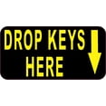 thumbnail image 1 of StickerTalk Yellow and Black Drop Keys Here Vinyl Sticker, 6 inches x 3 inches, 1 of 1