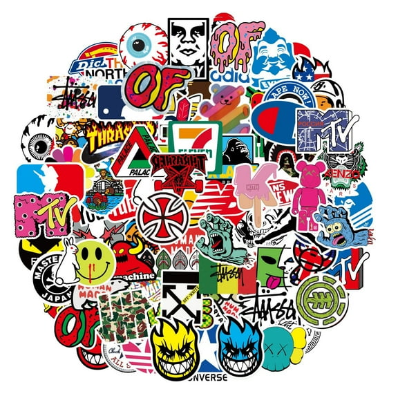Stickers 101 Pack Decals for Laptop Computer Skateboard Water Bottles Car Teens Sticker