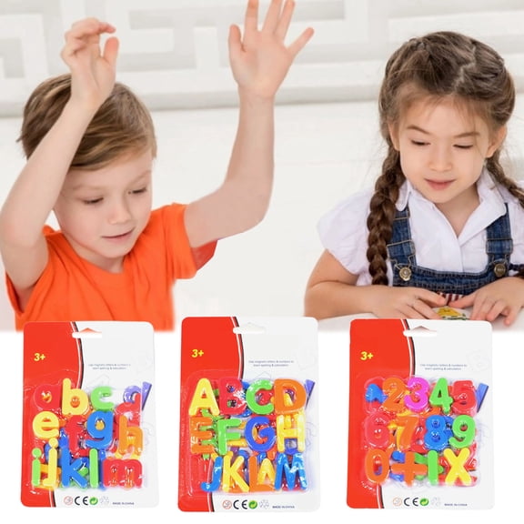 Stickers 2 Indoor Decorative Alphabet and Fridge Labels for Baby Nursery Classroom or Kitchen with 26 Letters and Numerals Polyester Material, 20x14 cm, Green