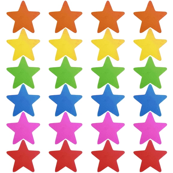Stickers -24pcs Star Carpet Markings -6 Colors