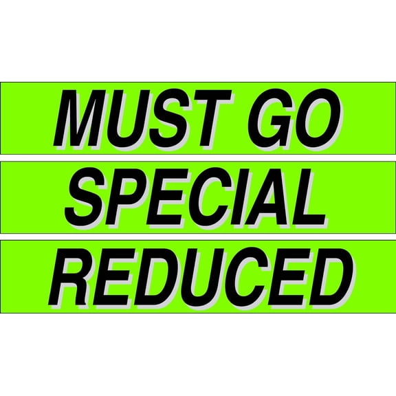 Stickers 3 Dozen 15 Inch Chartreuse Slogan Dealership Pro Pack for Car Lots (EZ115-Pack6)