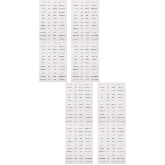 Stickers 8 Sheets Gilding Scrapbook Transparent Applique Pvc