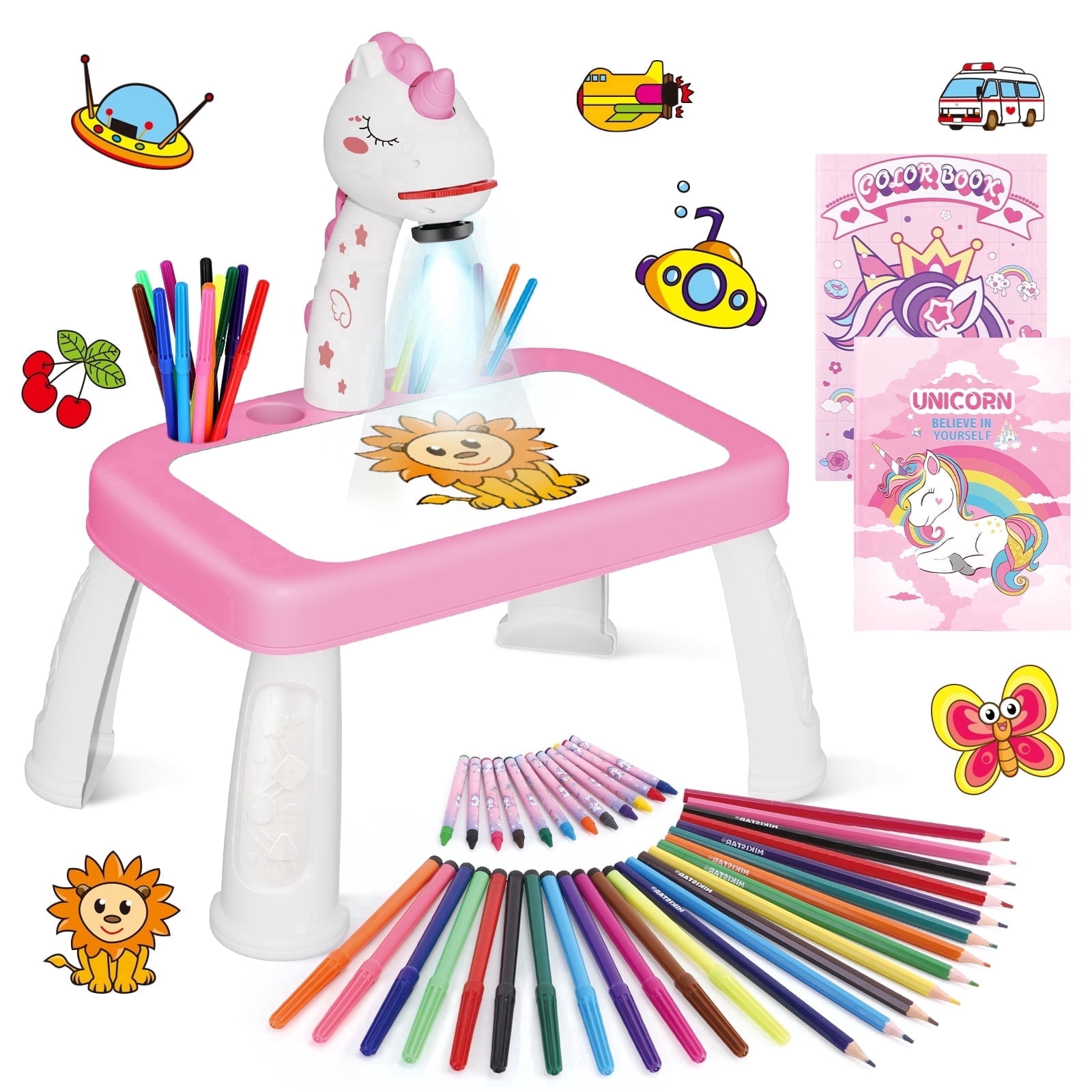 Konijiwa Unicorn Drawing Projector,Art Projector for Tracing,Arts and Craft Kits for 3+ Years