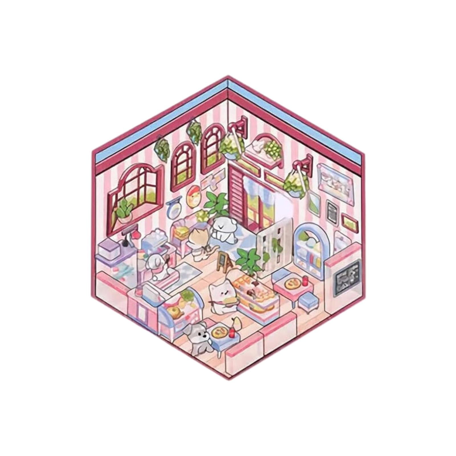 Stickers DIY 3D House Stickers Cute Scene Stickers Fun DIY Stickers