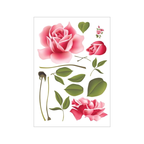 Stickers DIY Removable Art Wall Home Decor Flower Decoration Rose Decal Home Decor