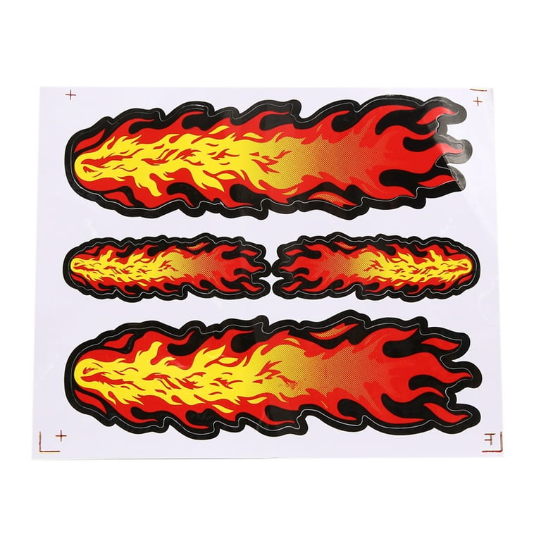 Stickers Decal Fire Flame Pattern Stick-on Decorative Ornaments for Auto Car  