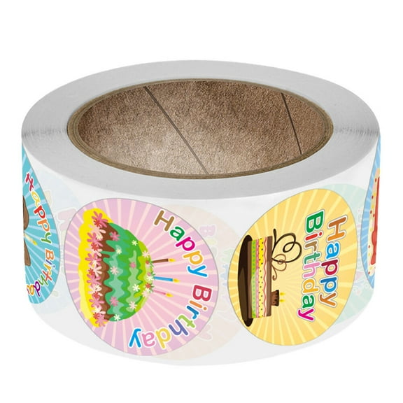 Celebration Stickers Labels Happy Birthday Adhesive Lovely