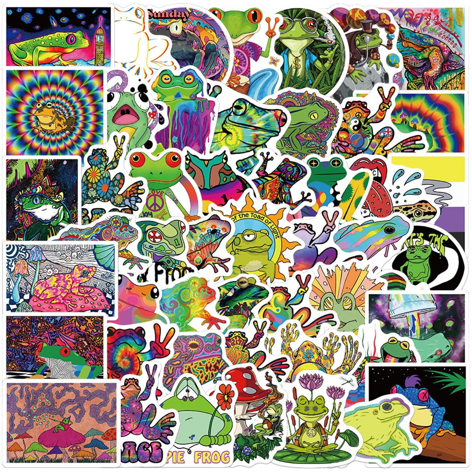 Stickers For Kids Halloween Decorations Cartoon Psychedelic Aesthetic