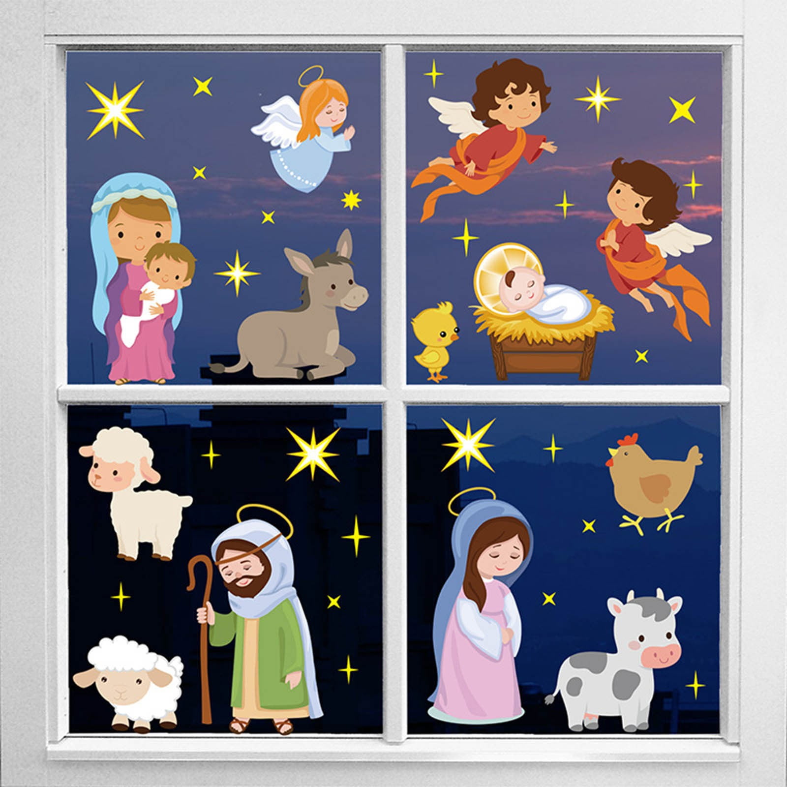 Stickers For Windows To Deter Birds Christmas Window Clings For