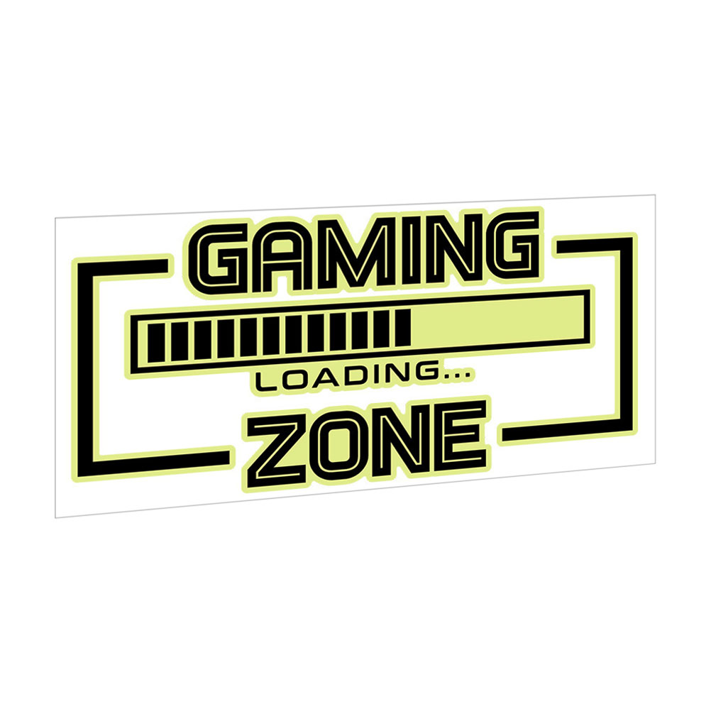 Stickers Gaming Zone Wall Decal Game Glow Loading Gamingzone