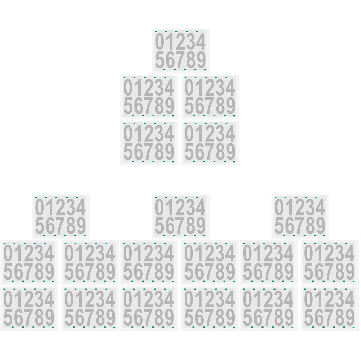 Stickers Garbage Can 20 Sheets Vinyl Number Decals Large Adhesive