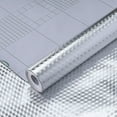 thumbnail image 1 of Stickers,Kitchen Oil Proof Aluminum Foil Sticker Silver Chequer Peel And Stick Wallpaper Removable And Adhesive Paper For Kitchen Countertops Desk Cabinet, 1 of 9
