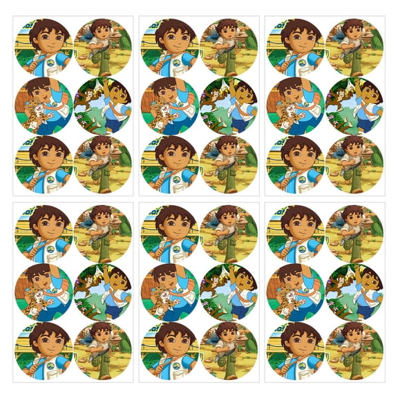 Stickers Labels Go Diego Go Party Favors Birthday Thank You Themed Round Circle Supplies