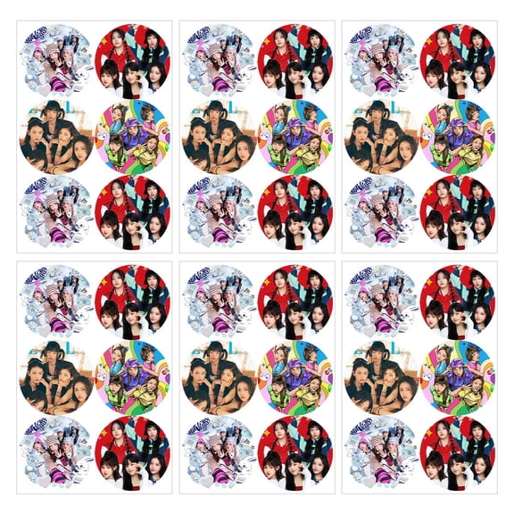Stickers Labels New Jeans Party Favors Birthday Thank You Themed Round Circle Supplies