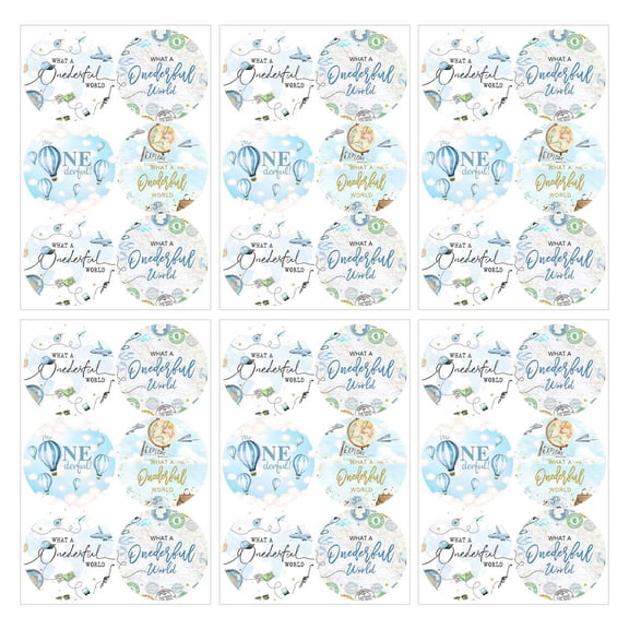 Stickers Labels Onederful 1st First One Party Favors Birthday Thank You Themed Round Circle Supplies