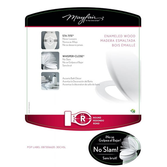Mayfair 9039056 Assorted Colors Acrylic Peel & Stick Product Labels Signage Kit, Plastic