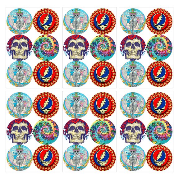 Stickers Labels dancing bear the greatful Party Favors Birthday Thank You Themed Round Circle Supplies