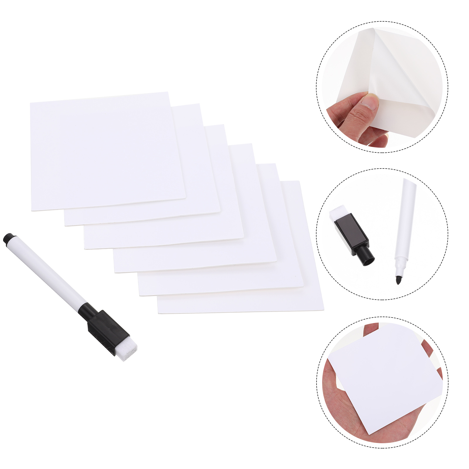 Stickers Notes Reusable Dry Erase Sticky Whiteboard Memo Labels Post