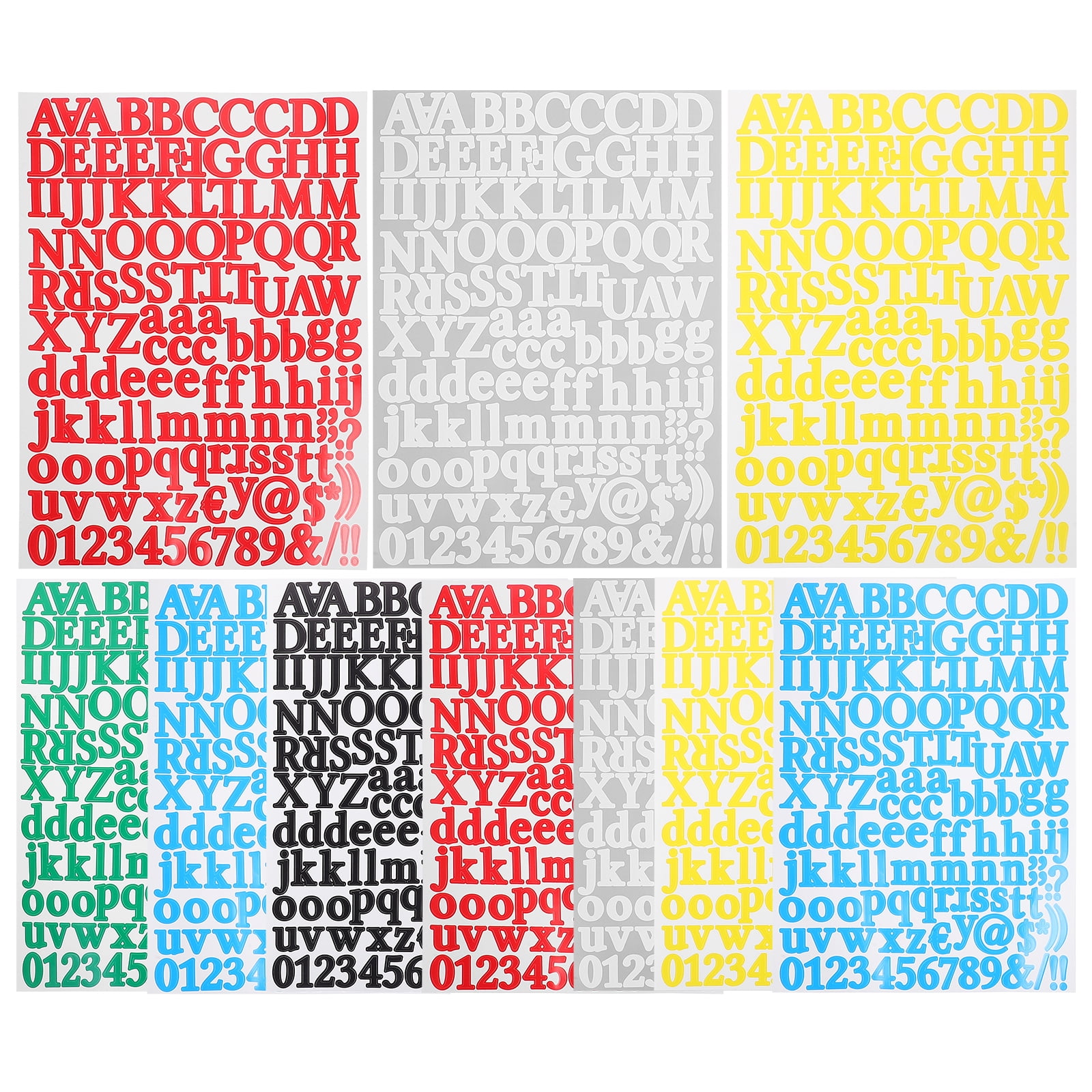 Stickers Office Supplies 12 Sheets Vinyl Alphabet Letters for Poster