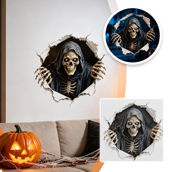 Stickers Peel Halloween 3D Wall Decals, Stick Breaking, Gentle Release Liner and High Tack Glue Layer, Great for Party Favors and Gift Wrapping, Ready for Daily Home Use, Easy to Set Up at Home