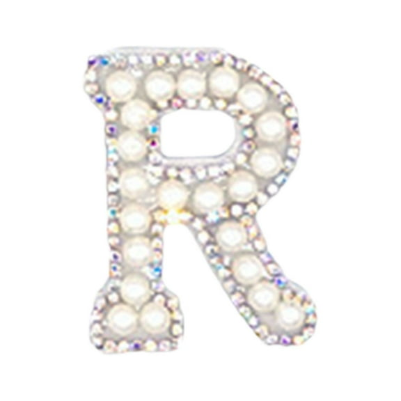 Stickers,Personalized Pearl Letter Patch Alphabet Patch Customized Letters Patch On Patch Glue On Patch Applique DIY Bride