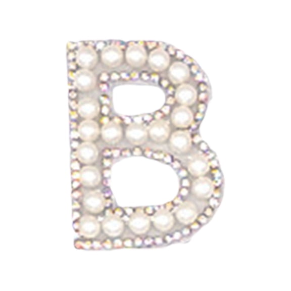 Stickers,Personalized Pearl Letter Patch Alphabet Patch Customized Letters Patch On Patch Glue On Patch Applique DIY Bride
