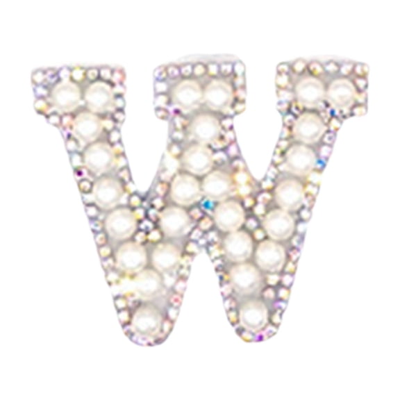 Stickers,Personalized Pearl Letter Patch Alphabet Patch Customized Letters Patch On Patch Glue On Patch Applique DIY Bride