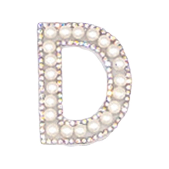 Stickers,Personalized Pearl Letter Patch Alphabet Patch Customized Letters Patch On Patch Glue On Patch Applique DIY Bride