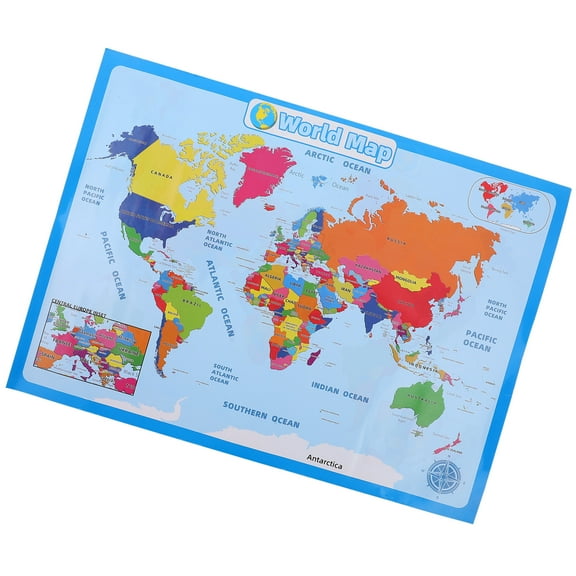 Stickers Posters World Map Geography Learning Cognitive Development Child