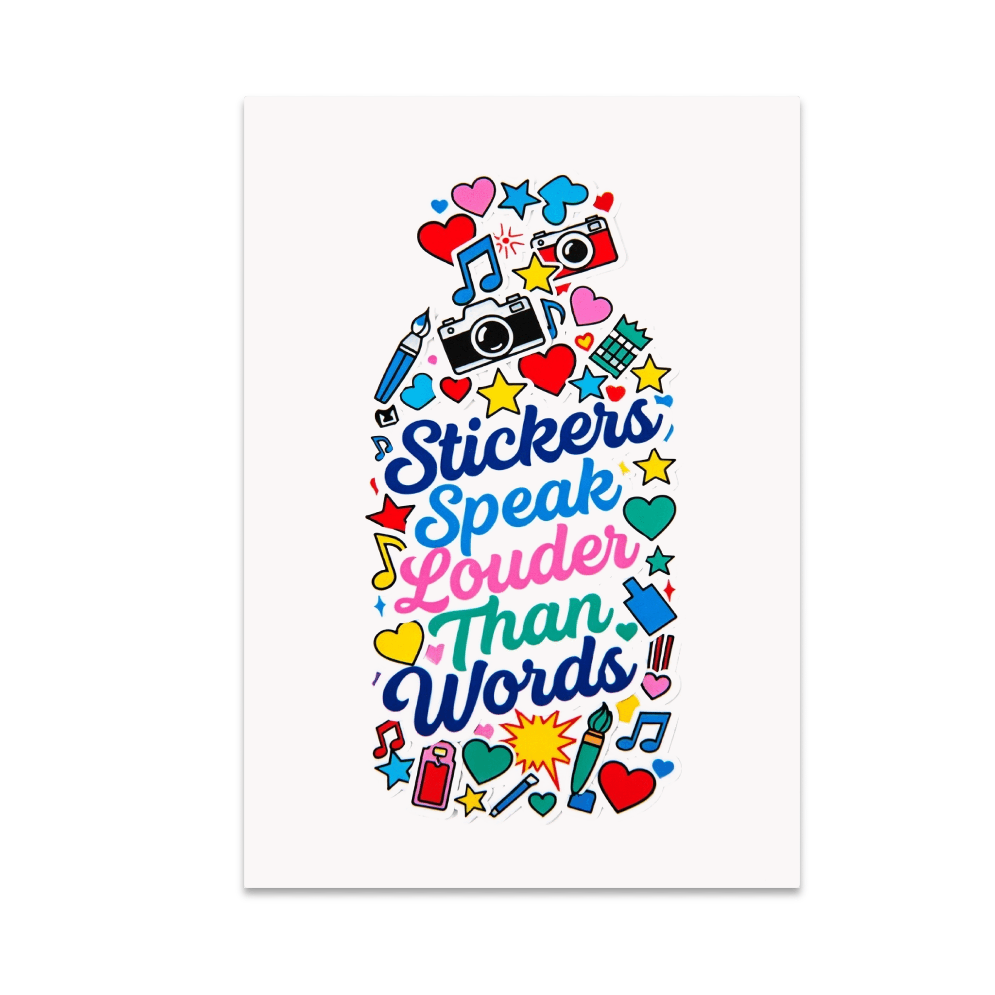 Stickers Speak Louder Than Words - Sticker Art Lover - 13x19 Poster ...