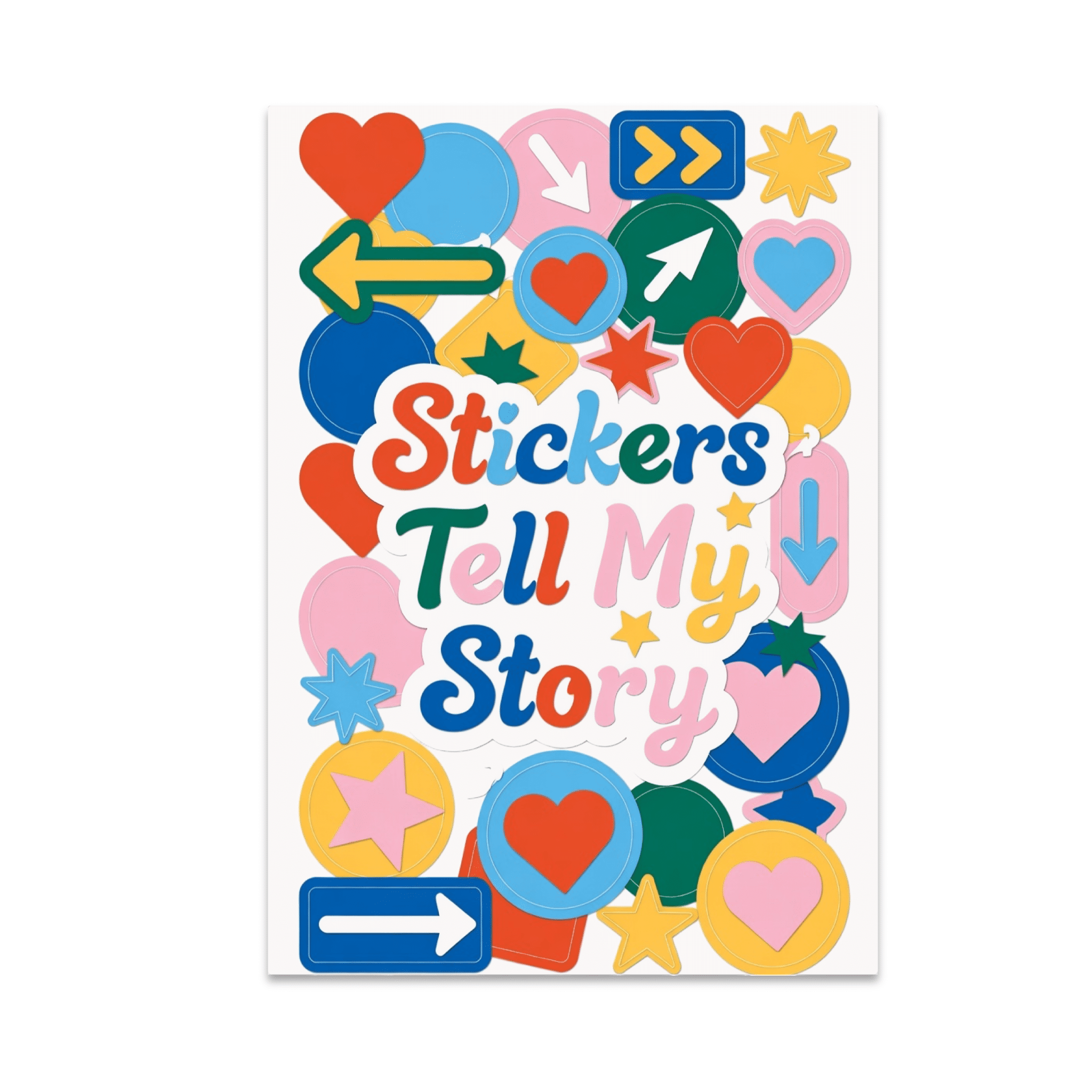 Stickers Tell My Story Collage Art - Sticker Aesthetic Enthusiast ...