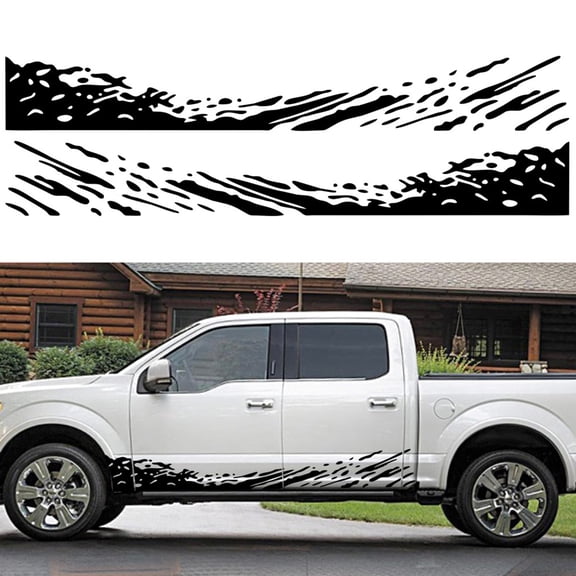 Stickers for Truck Pickup SUV Side Truck Car Stickers, Racing Stripes Car Stickers, Waves Graphics Vinyl Stickers for Car Body Door, Car Decal Stickers for Large Car Side Decals for Truck Pickup SUV