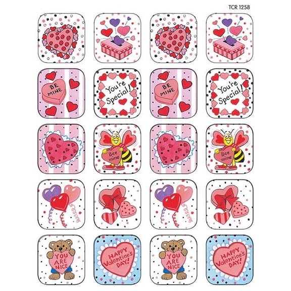 Stickers Valentines Day - Pack of 12