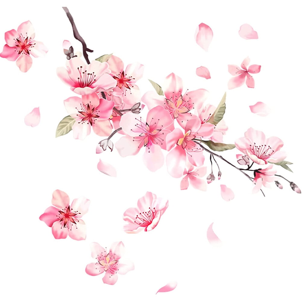 Stickers for Cars and Decals Cherry Blossom Personality Decor Window Women Pink