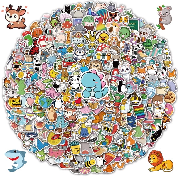 400Pcs Water Bottle Stickers for Kids Teens, Waterproof Vinyl Decal - Back to School Supplies Classroom Decor