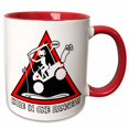 thumbnail image 1 of 3drose, Stickgirl Triangle Danger Sign, Hole in One Via Golf Cart Dude, 15oz Two-tone Red Mug, 1 of 6
